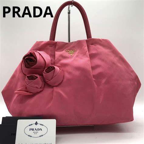 PRADA BN1601 Ribbon Nylon Hand Bag PINK 240709M 